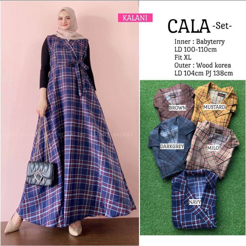 cala set inner bebyterry outer wood korea fit xl ld 100-104 panjang 138