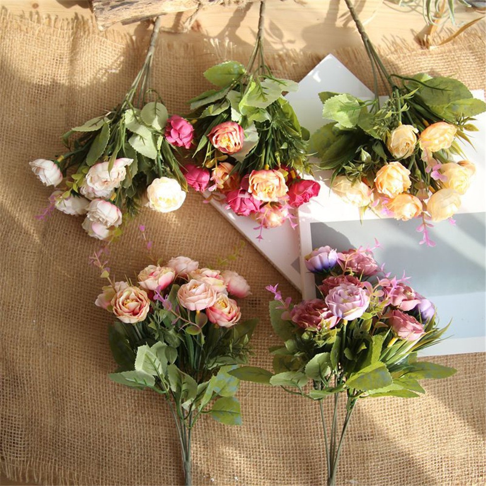 Bunga Palsu Buatan Bunga Mawar Karangan Bunga Pernikahan Pengantin Hydrangea Dekorasi Shopee Indonesia