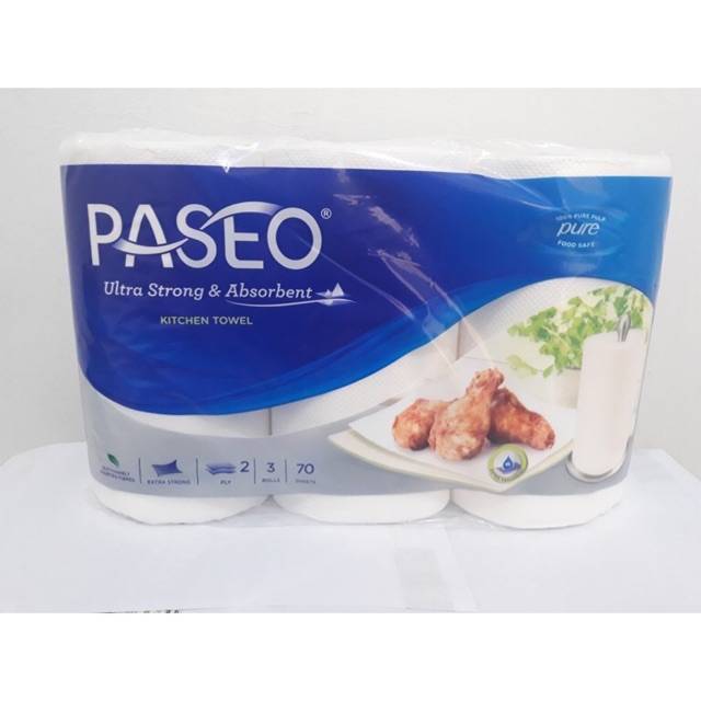 Makanan/Paseo Tisue Dapur isi 3/PASEO KITCHEN TOWEL isi 3 Roll murah