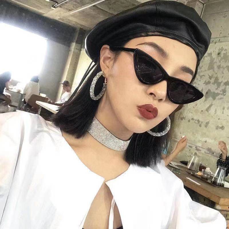 Rowling (13-6)Kacamata Hitam  Gaya/Triangle Vintage/Cat Eye Sunglasses Women And Men Fashion Sunglasses Kacamata Fashion