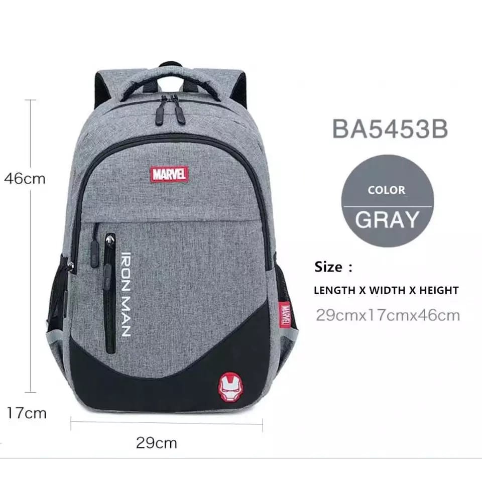 ATM67 - TAS RANSEL ANAK LAKI-LAKI SEKOLAH SD/SMP/SMA KAPASITAS BESAR TAS LAPTOP BISA COD TAS RANSEL SEKOLAH MARVEL