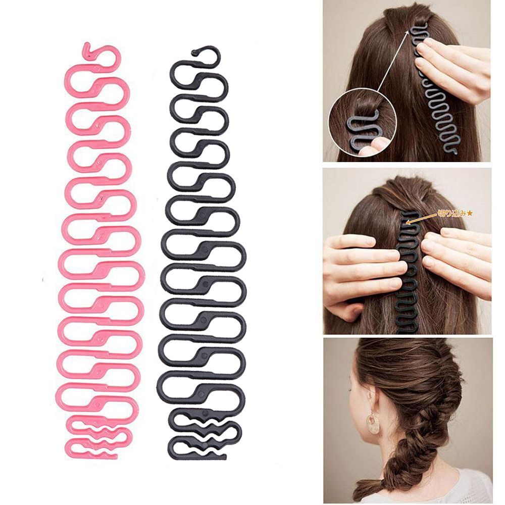Alat Bantu Kepang Rambut Diy 3 Warna Mudah Digunakan Untuk Wanita