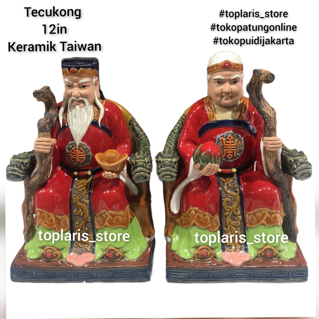 Patung DEWA BUMI Keramik Taiwan 12in 022new