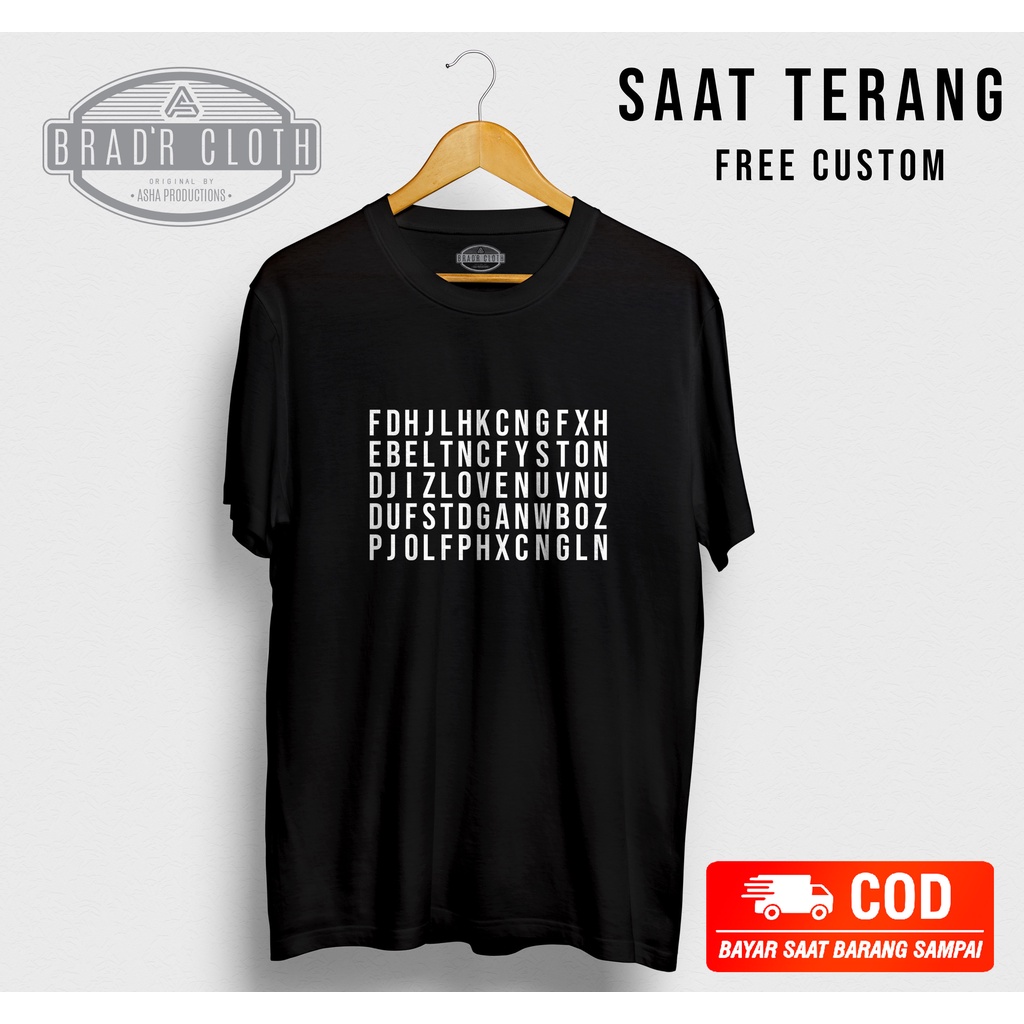 KAOS PUZZLE / CUSTOM ILUSI / GLOW IN THE DARK