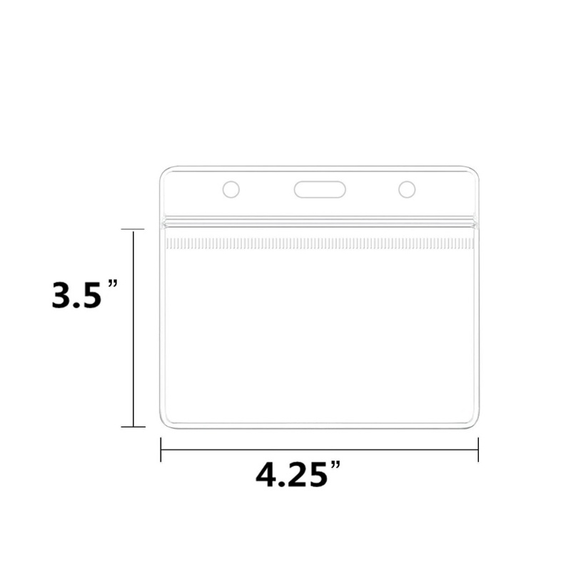 Btsg Soft Card Protector, Penahan Lencana Name Tag ID Card Tebal, PVC Cover Bening Anti Air Resealable Zip Bening PVC Sle