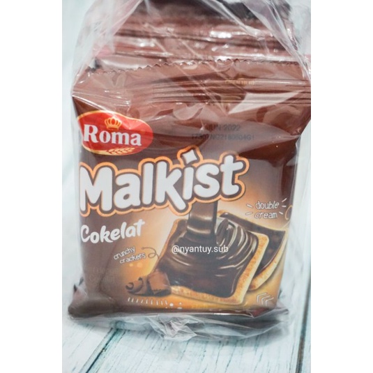 

Roma Malkist Cokelat Double Cream renceng isi 10pc