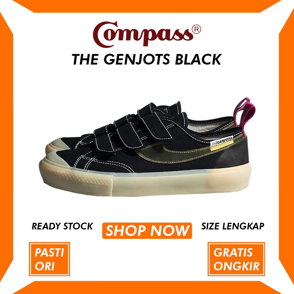 SEPATU COMPASS X THE GENJOTS BLACK ORIGINAL