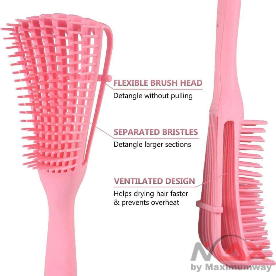 YBLNTEK Sisir Rambut Anti Rontok Detangling Hair Comb Brush Salon Detangling Brush for Curly Hair Non-slip Rubber Octopus Hair Brush Comb Scalp Massage Brushes Hair Styling Tool Massage Detangling Hair Brush Scalp Massage Hair Comb Detangling Brush