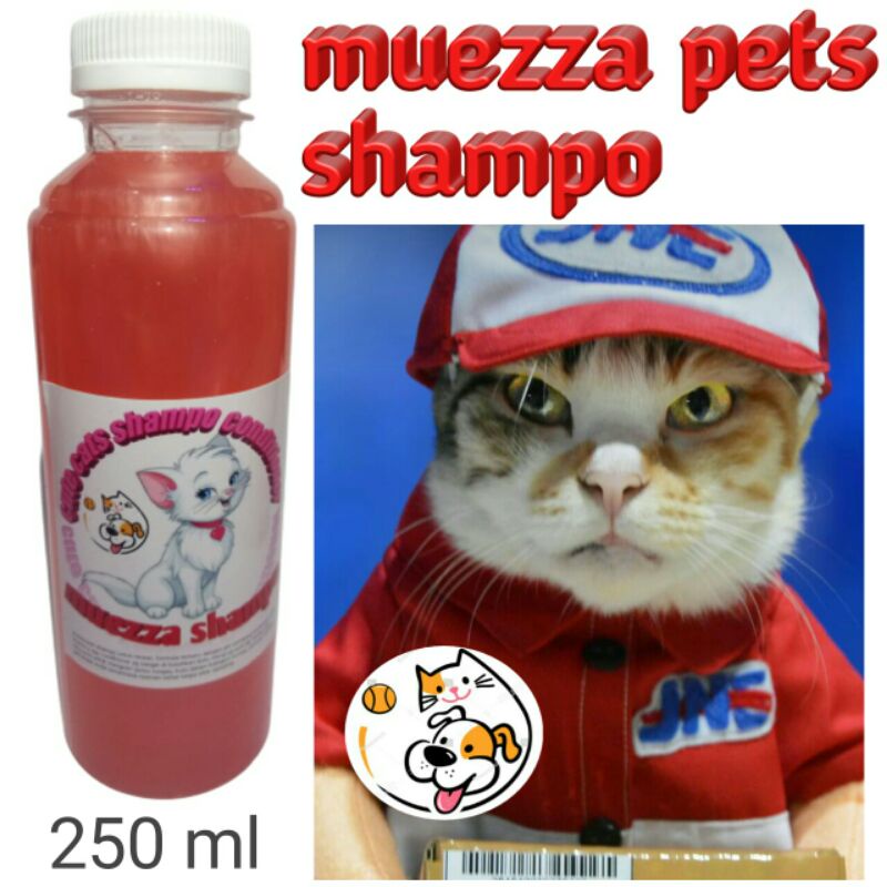 ‌shampo hewan fancy red sampo ukuran 250 ml untuk kucing anjing sampoo muezza anti kutu jamur tick and flea rontok Angora anggora sampho  mixdome bengal murah terlaris natural obat.