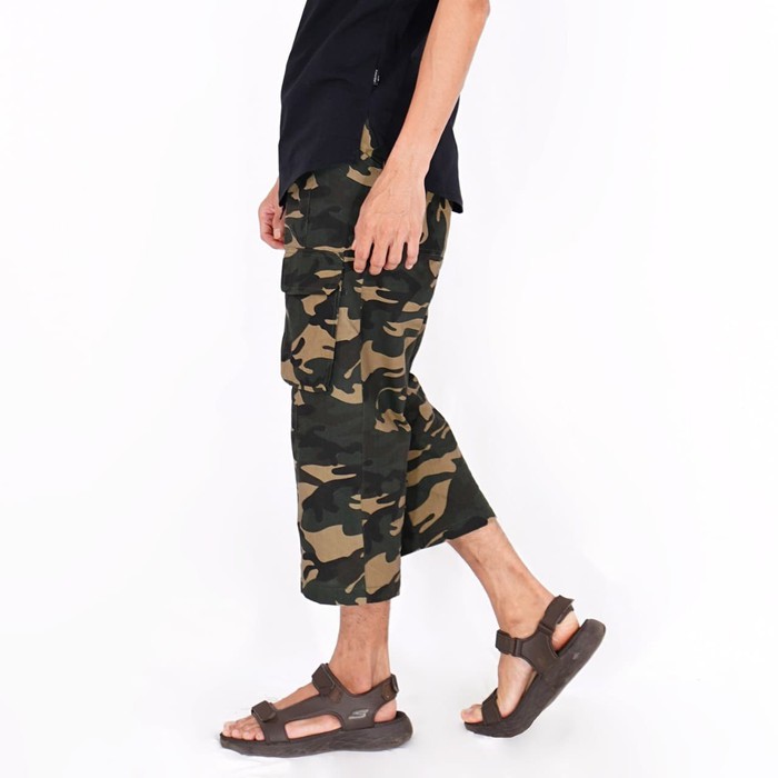 FIRDAUS Celana Jogger Sirwal Pria Muslim Camouflage Pangsi - Motif Army, M fit to L