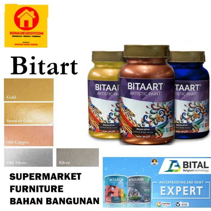

CAT KAYU BESI - CAT LUKIS DEKORATIF - CAT DEKORASI CAT LUKIS - BITAART 300GR - BITAL
