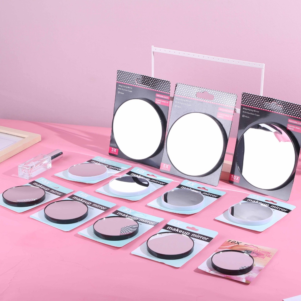 Cermin Make Up Kaca Pembesar Close Up 10x  Aksesoris Wanita Meja Rias Beauty Mirror Kaca Rias Make up