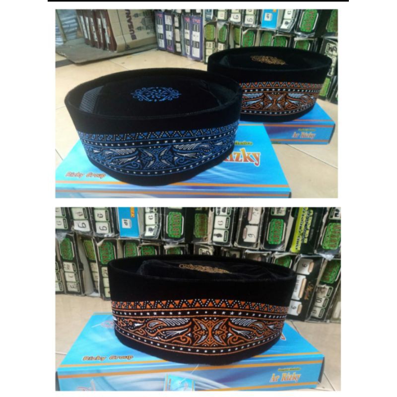 Songkok/Peci/Kopiah Hitam Motif