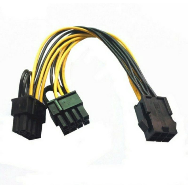 SKU-1278 KABEL PCIE 6 PIN TO DUAL 8 PIN 6+2 POWER SPLITTER VGA PCI-E