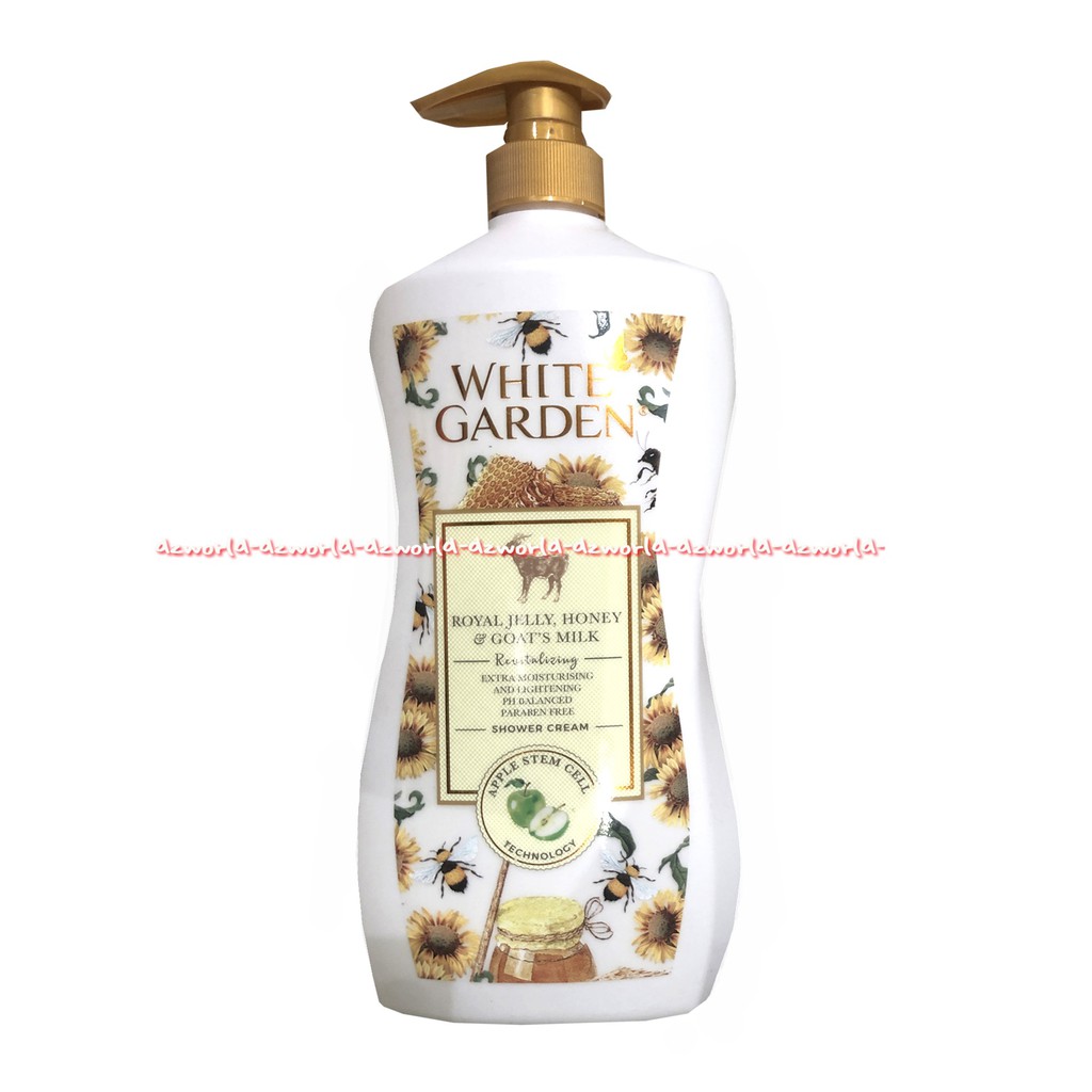 White Garden Royal Jelly 1100ml Honey and Goats Milk Apple Stem Cell Whitegarden Sabun Untuk Kulit Kering Madu Stemsel