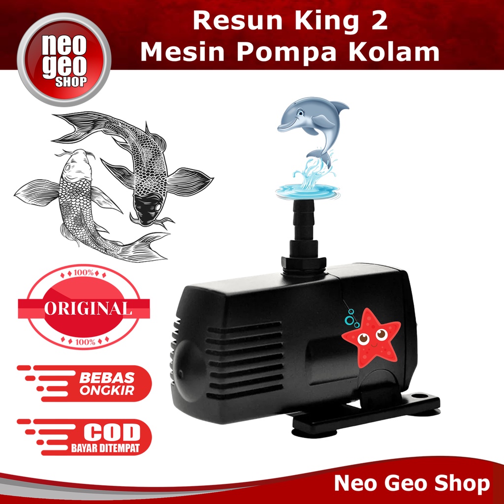 Resun King 2 Pompa Celup Aquarium Kolam Hidroponik