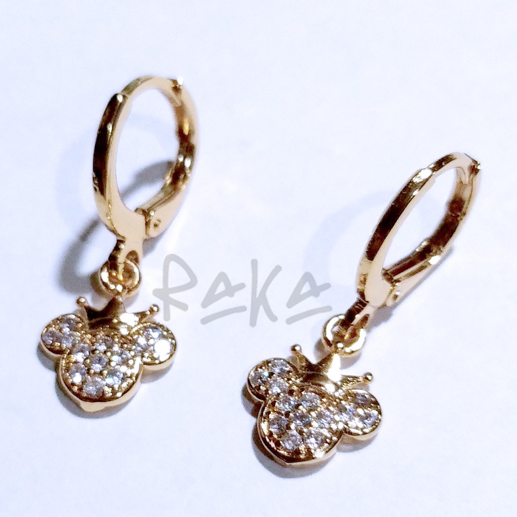 RAKA Acc - Earrings Anting Clip / Klip MICKEY MOUSE Mahkota Xuping Gold Perhiasan Aksesoris 077