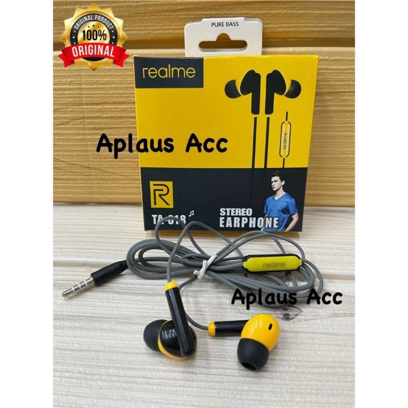 Handsfree Headset Realme + Mic Stereo Earphone Universal TA-018