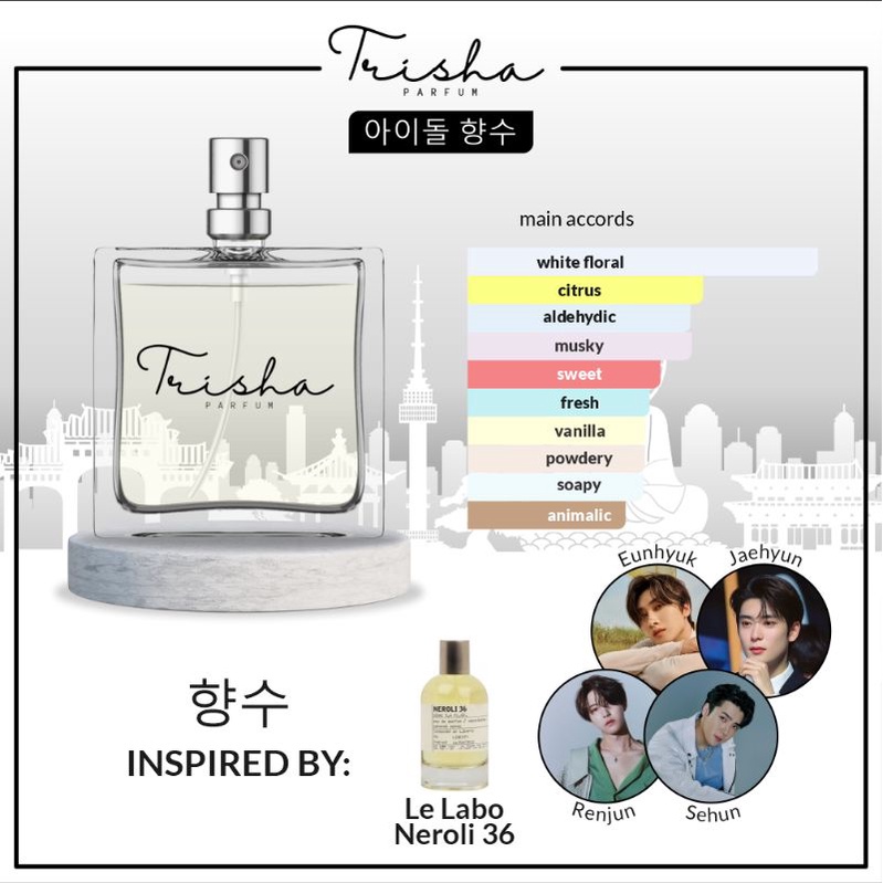 Parfum Aroma Wangi EUNHYUK x JAEHYUN x RENJUN x SEHUN Inspired By Neroli 36 | Bibit Inspired Eau De 