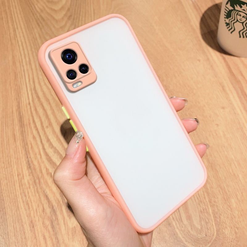 Hard Case Pelindung Lensa Kamera Warna Permen Untuk VIVO V21e V21 V20 SE V19 V17 V15 Pro