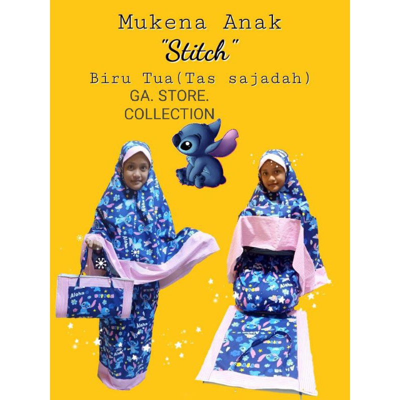 MUKENA ANAK KARAKTER UNTK TK DAN SD FREE TAS BISA JADI S3JADAH