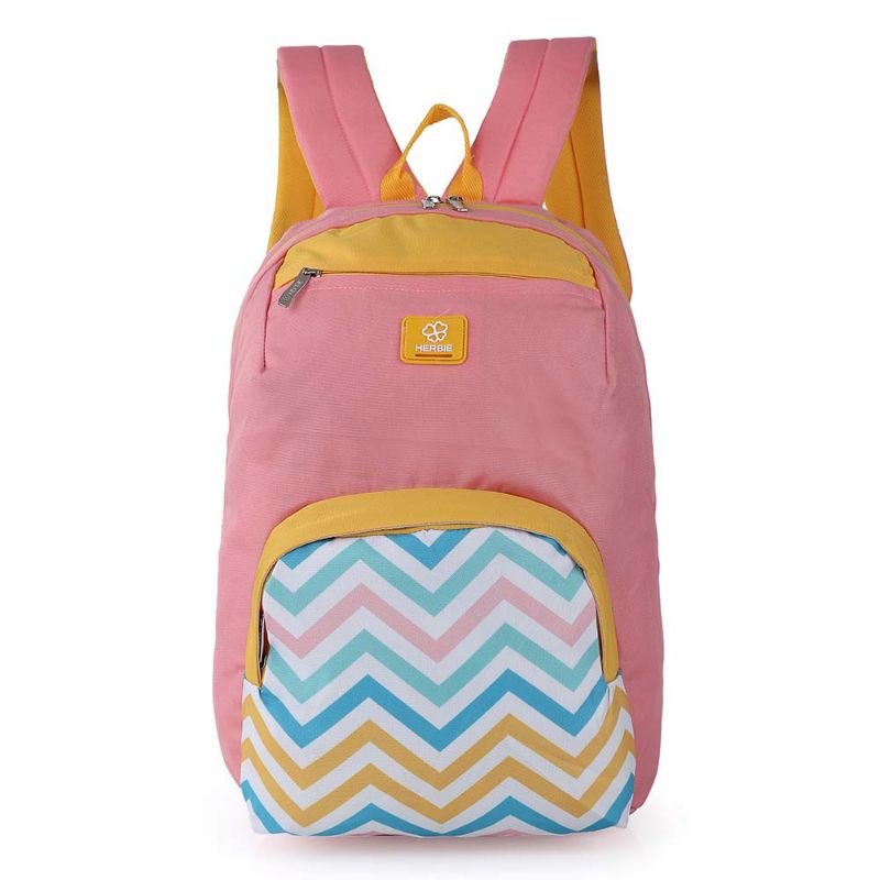 HERBIE Tas Backpack Wanita Terbaru Pink | Tas Ransel Cantik | Tas Sekolah Kuliah Cewek | Tas Kerja Kantor Travelling | Tas Gendong Premiun Original