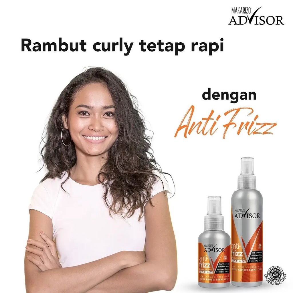 Ningrum - MAKARIZO Advisor Anti Frizz &amp; Detangling Care Spray 70mL 240mL Hair Spray Anti Kusut - 6311