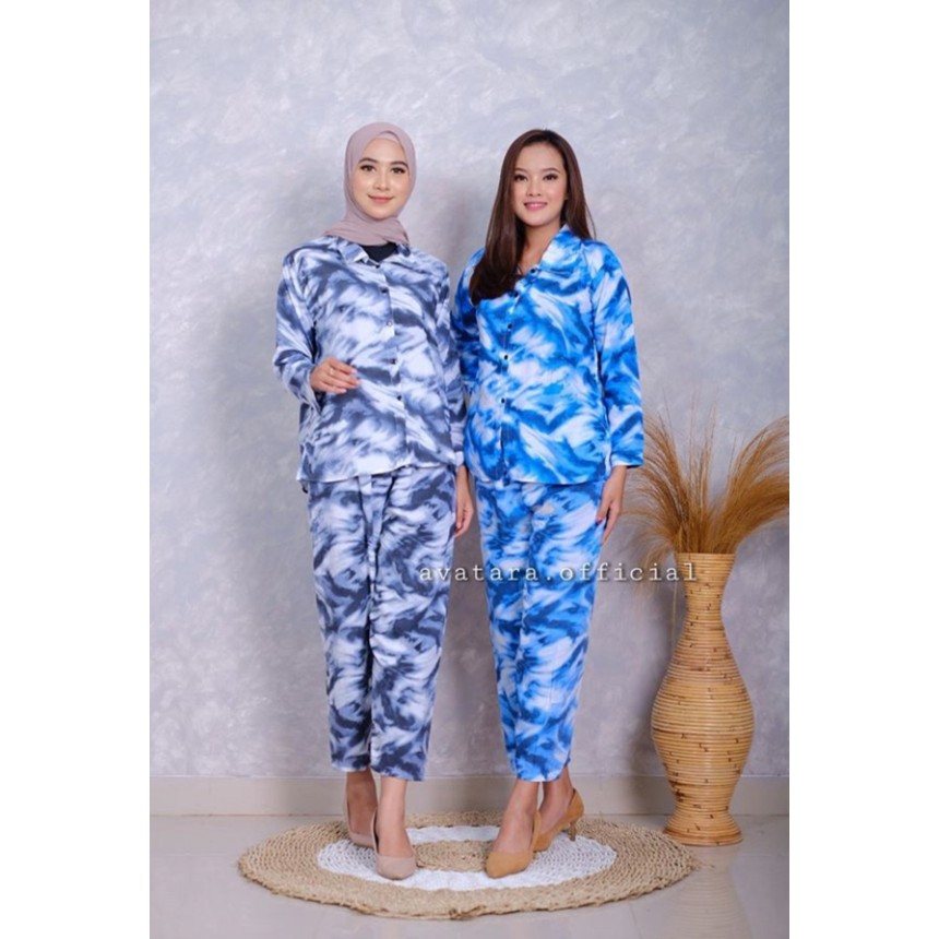 ONE SET TIEDIE SMOKE / SETELAN TIEDIE SMOKE / SETELAN WANITA