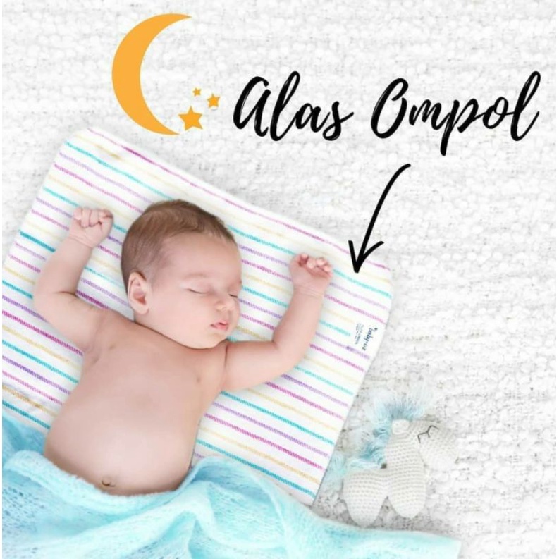 Alas Ompol Kain Lurik Bayi Jumbo 80x75 Cm Alas Ompol Bayi Newborn Salur Pelangi (ECER)