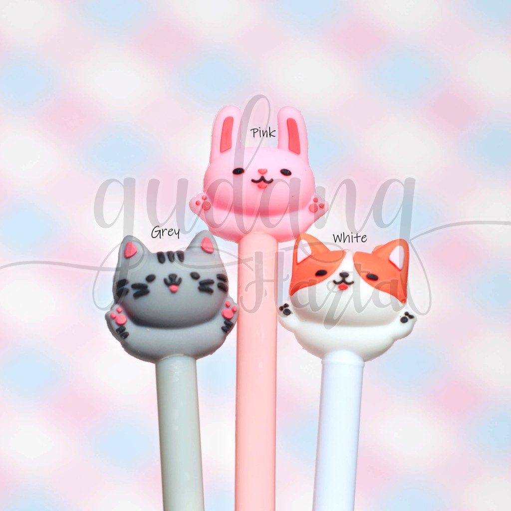 

GCC Pulpen Happy Animals Pen Cat Rabbit And Dog Lucu Pen 307052