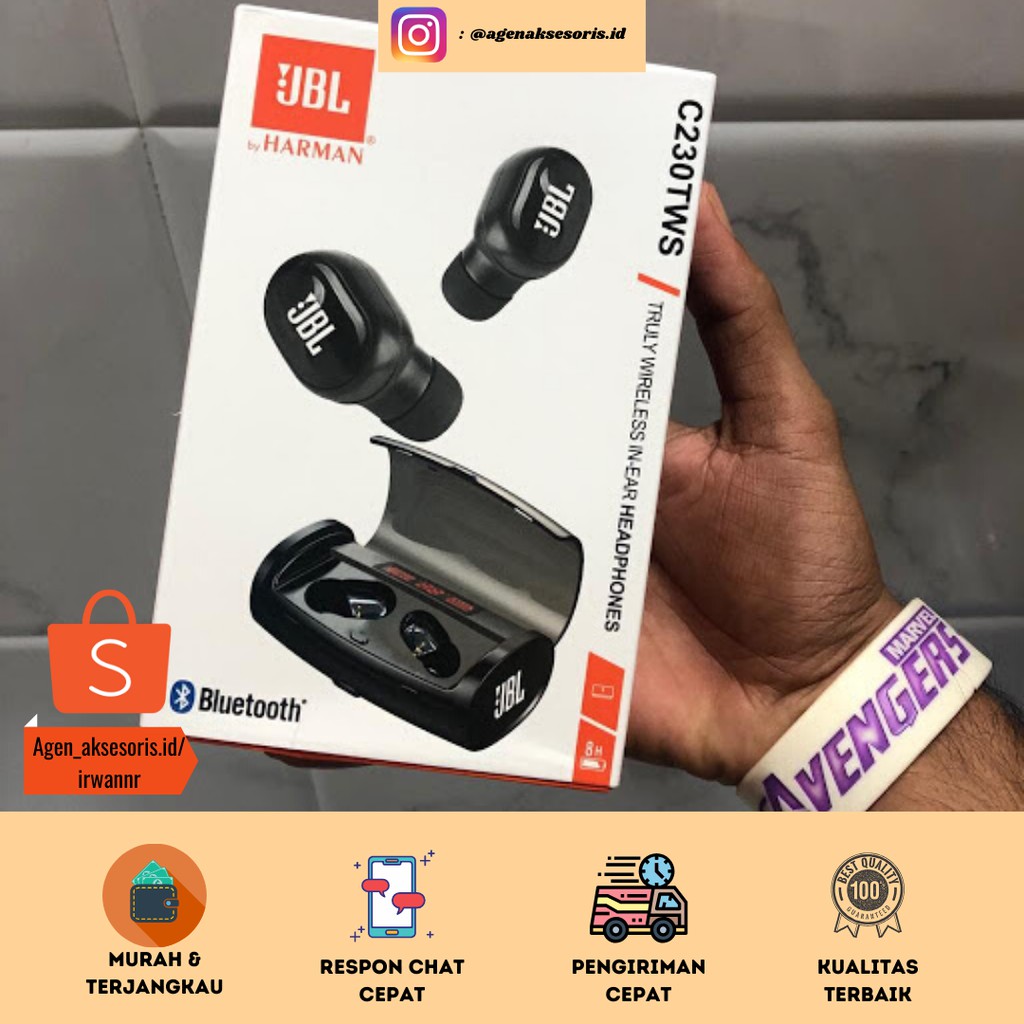 Headset Bluetooth JBL C230 True Wireless