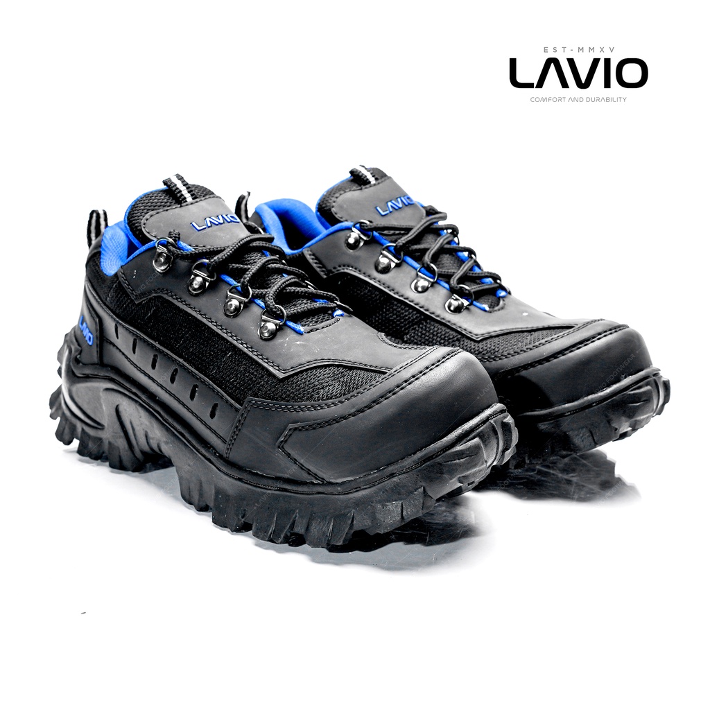 Sepatu Safety Boots Pria Dewasa Kekinian Lavio Coven Black Series