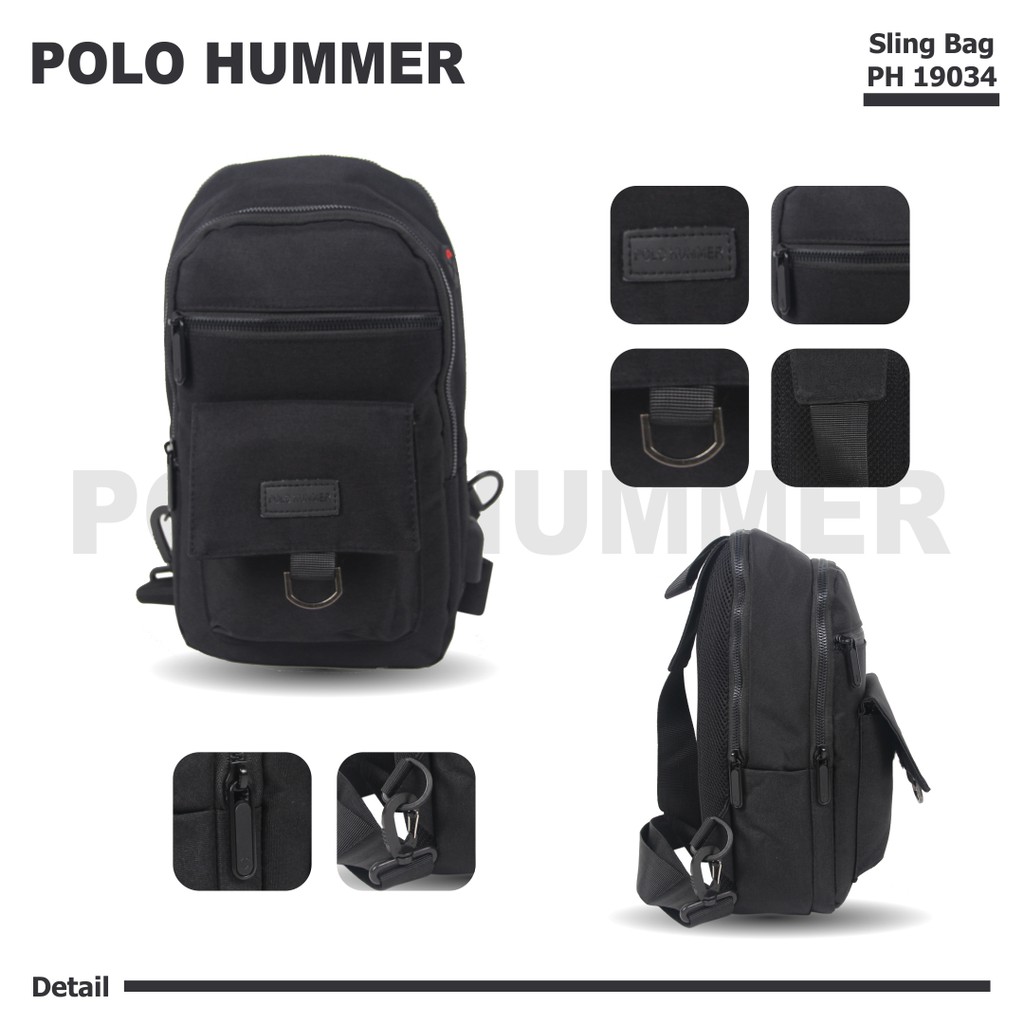 Tas Selempang Multifungsi - Bisa Selempang Kiri &amp; Kanan - Slingbag POLO HUMMER