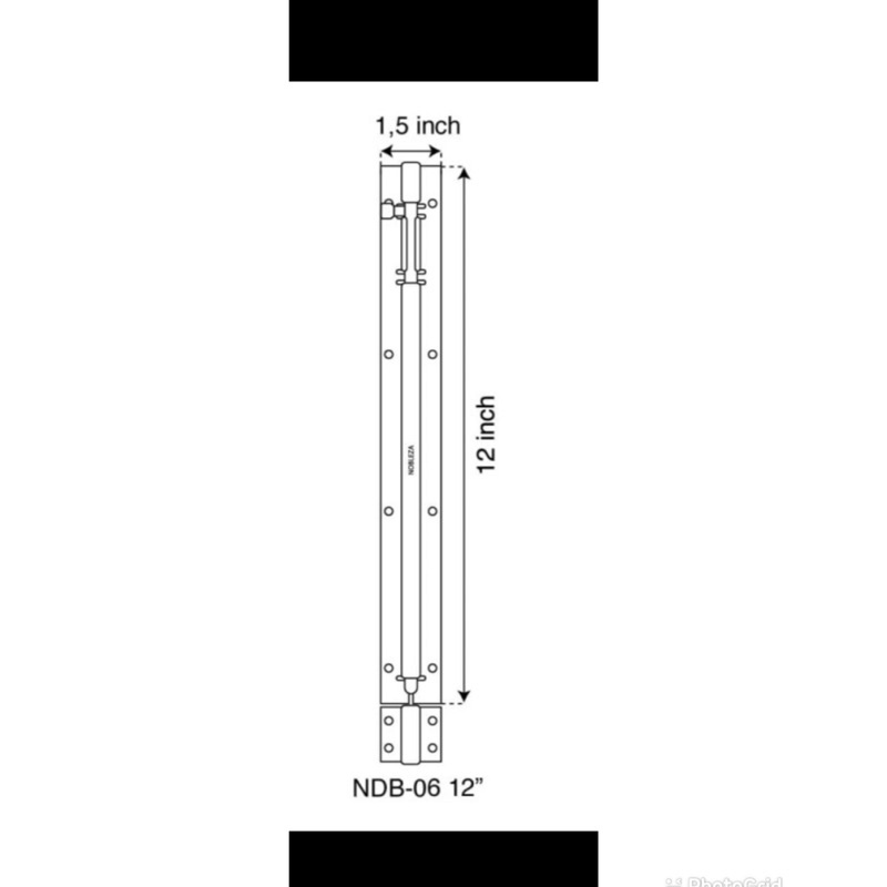 DOOR BOLT 12 INCH STAINLESS STEEL TEBAL GRENDEL 12 INC 30 CM TEBAL Grendel pintu ukuran 12 inc/ selot kunci pintu ukuran 30 cm/ 12 inchi sus 304