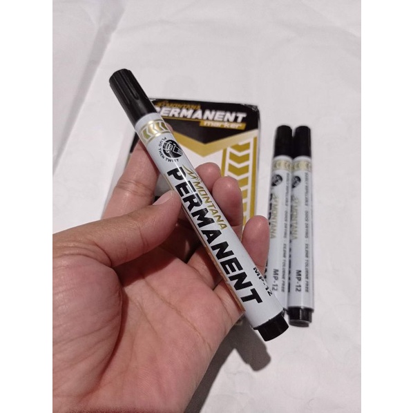 

Montana MP-12 spidol permanen/tudak bisa dihapus/tinta warna hitam/1pcs
