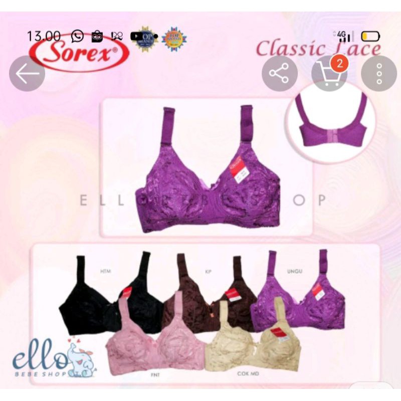 bh bra wanita sorex 9834 Tampa busa Tampa kawat