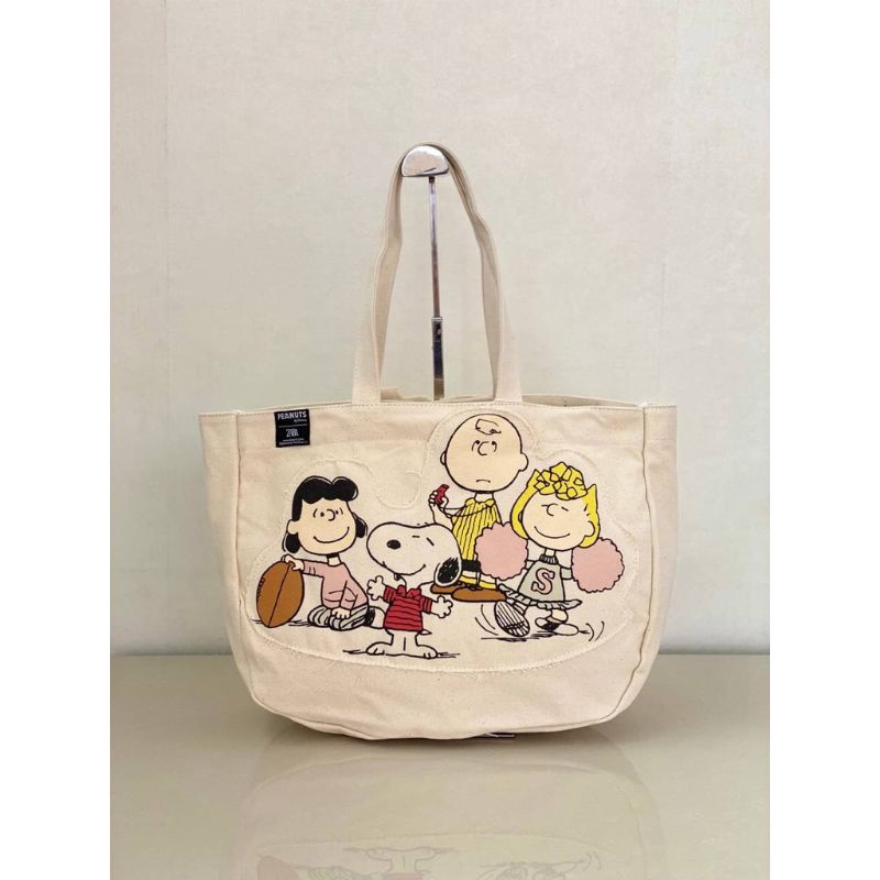 ZR SNOOPY PEANUTS TOTE BAG / TAS ZARA FH52 / TAS IMPORT