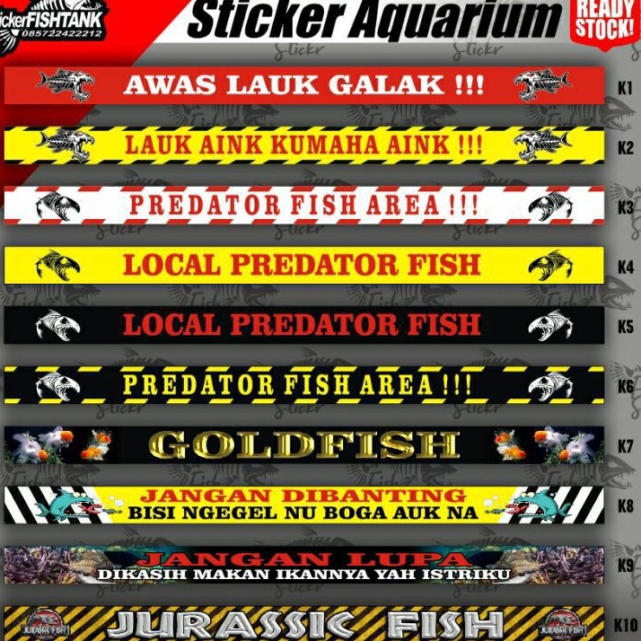 

Sticker aquarium stiker akuarium lucu depan sudh laminasi anti luntur