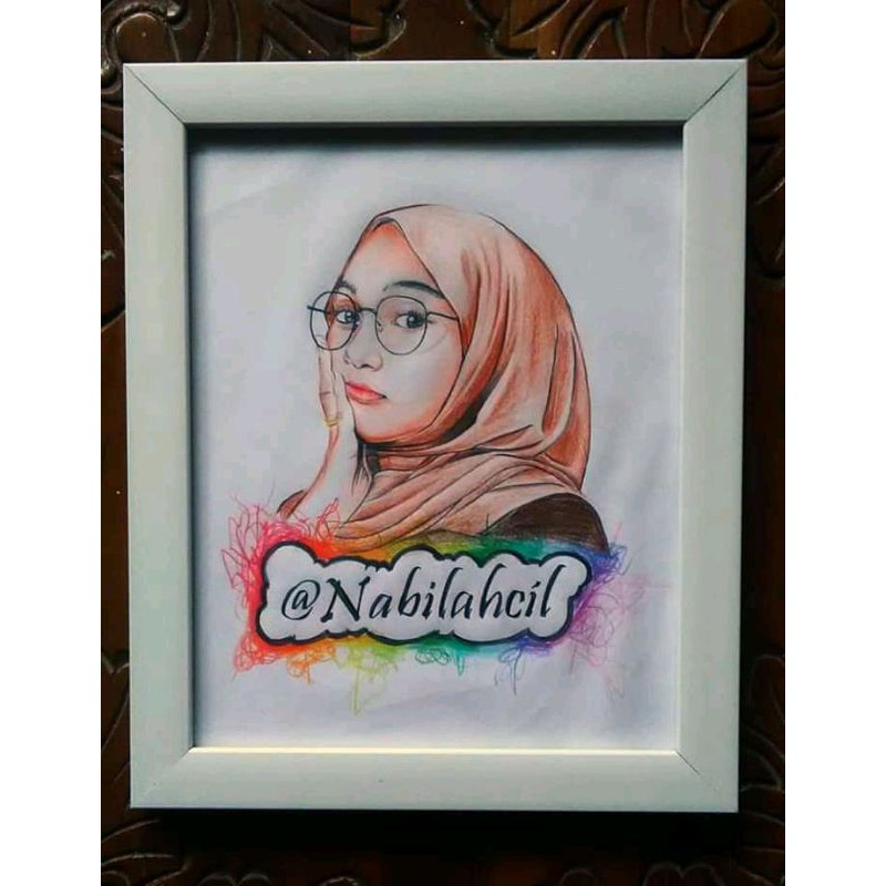 SKETSA WAJAH BERWARNA REALIS
