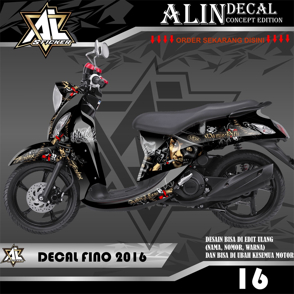 16 DECAL STICKER MOTOR FINO VARIASI JERINK FULL BODY