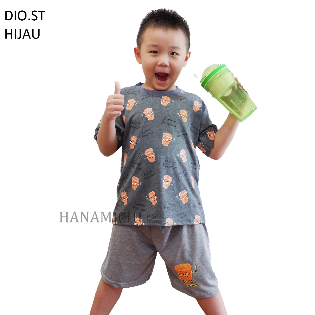 Hanamichi DIO.ST Baju Tidur Setelan Anak Lengan Pendek