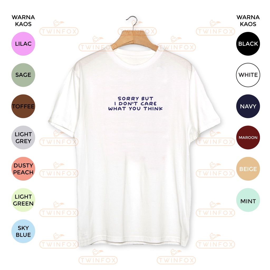 Kaos Tumblr Tee Sorry IDC Unisex S-XXL Big size/Jumbo