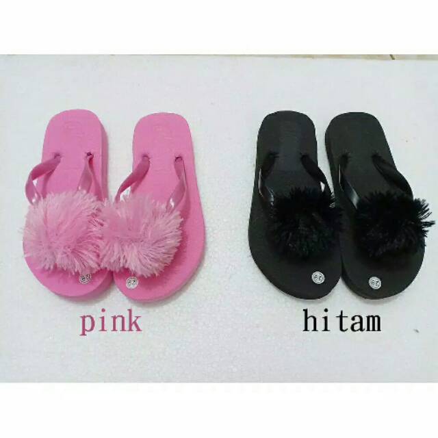 sendal sandal pom pom anak balita jepit