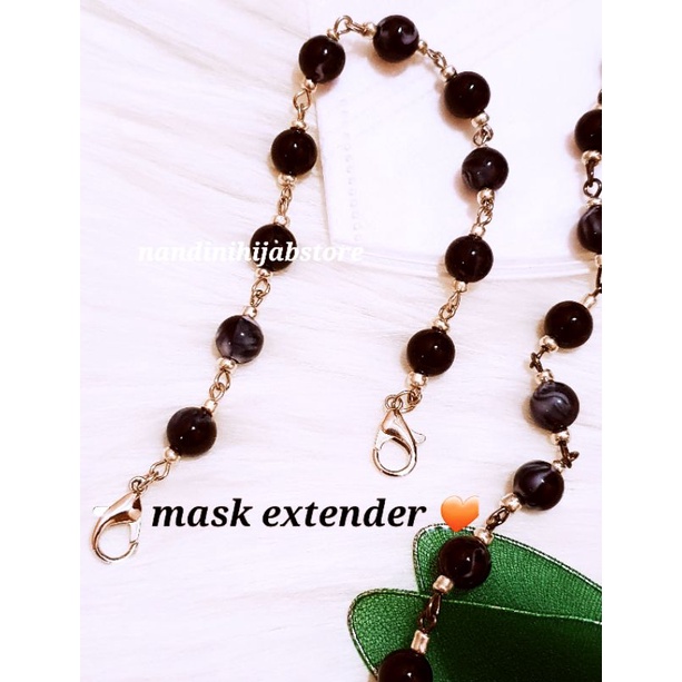 KONEKTOR MASKER HIJAB MUTIARA / kaitan masker hijab / kalung masker