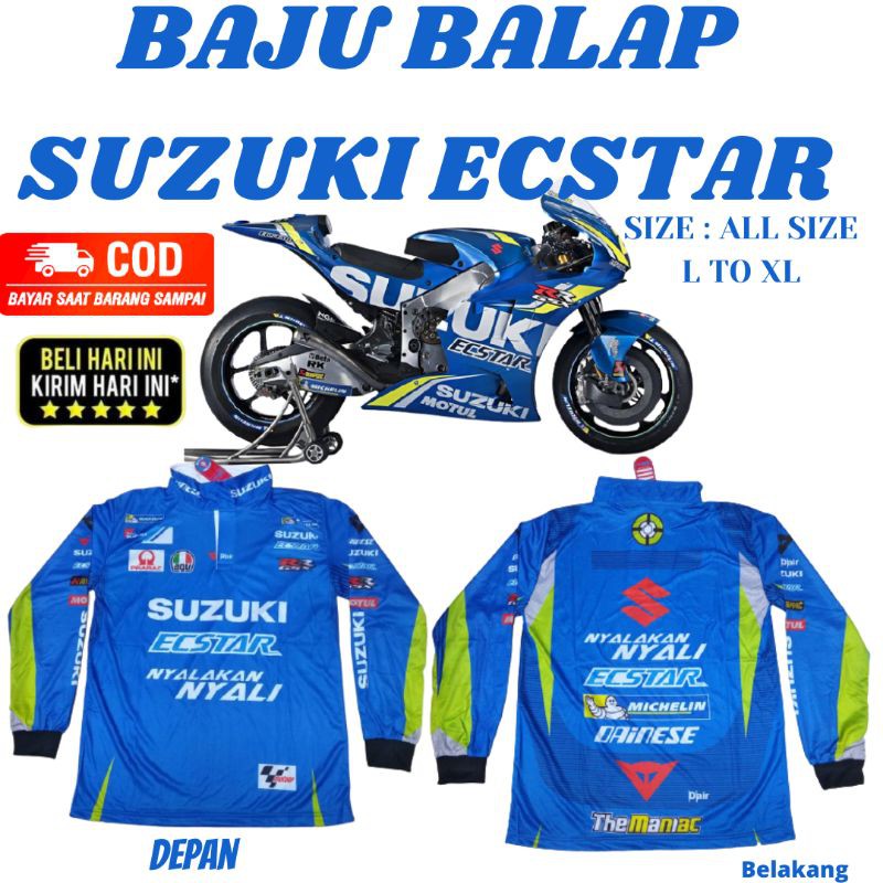 BAJU BALAP TIM SUZUKI - JERSEY BALAP SUZUKI ECSTAR