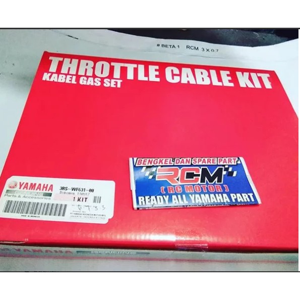 CABLE THROTTLE KIT KABEL GAS KIT SET KOMPLIT RXZ ORI ORIGINAL YAMAHA YGP ASLI 3RS-WF631-00