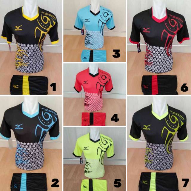 setelan olahraga kaos sepak bola jersey futsal baju volly mizuno batik