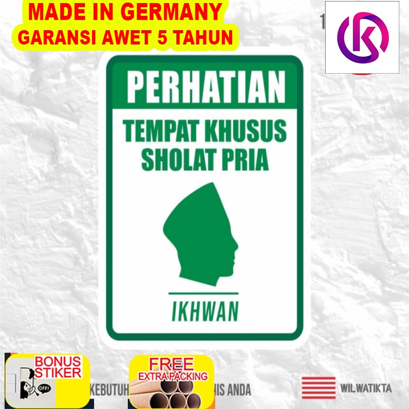 

Promo Sticker Safety Sign Tempat Sholat Pri dan Wanita - KP-1