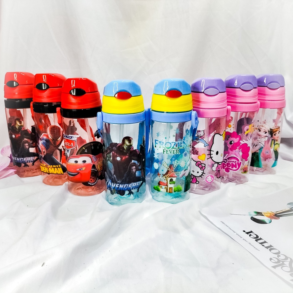 BOTOL MINUM PLASTIK BPA FREE KARAKTER LUCU 500ml