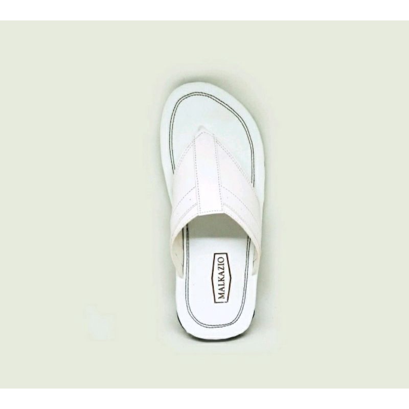 Sandal Jepit Pria Dewasa Murah / Sendal Bapak Kulit Putih White Elegant 38-43 Best seller, 41